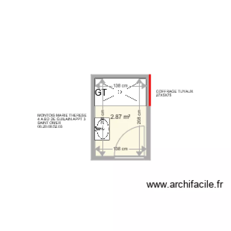 MONTOIS MARIE THERESE . Plan de 
