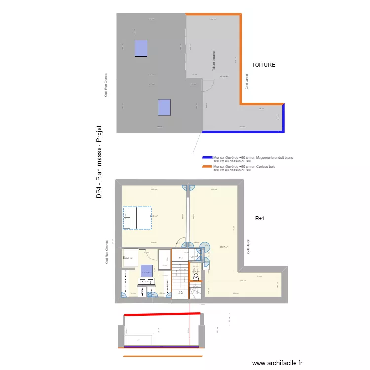 Plan R+2 mise au point maconnerie nouvelle version sdb. Plan de 