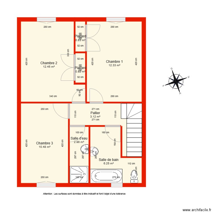 BI 3953 1er étage Coté. Plan de 0 pièce et 0 m2