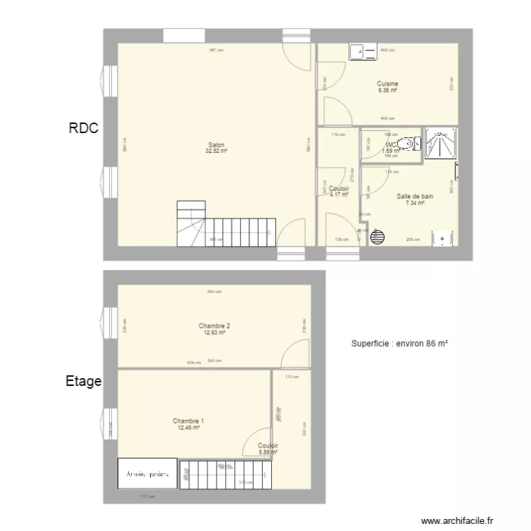Villa du Château Duplex. Plan de Villa du Château Duplex. Plan de