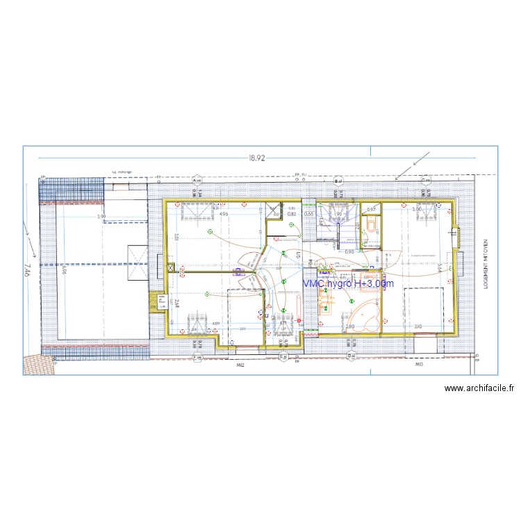 PLAN R+1. Plan de 0 pièce et 0 m2