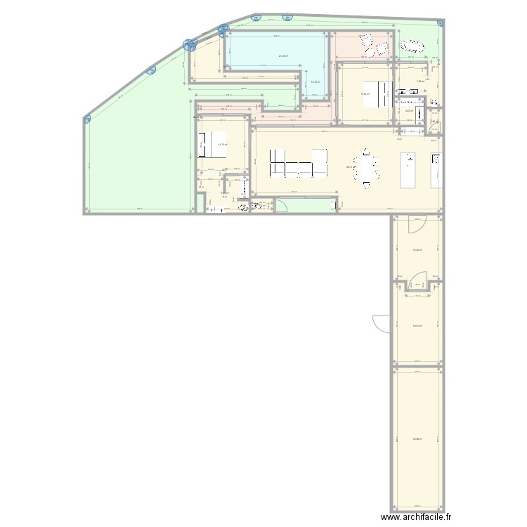 Villa perso . Plan de 0 pièce et 0 m2