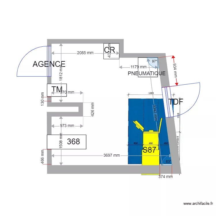 PLAN DE MASSE PROJET CHARTREUX S87. Plan de 