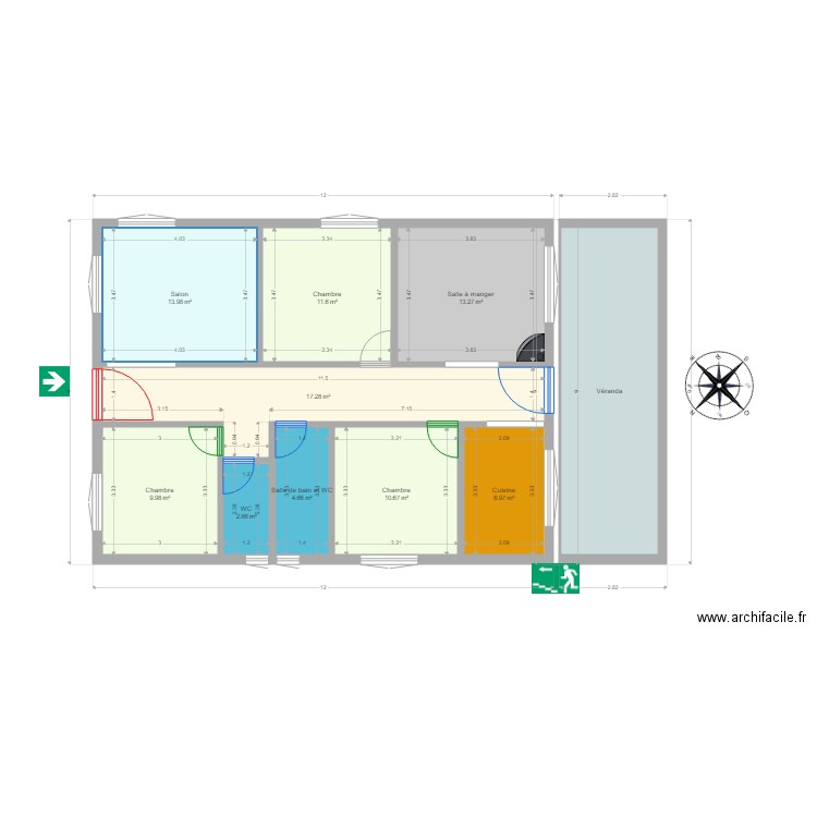 Villa BSABSA Plan 3 RDC. Plan de 0 pièce et 0 m2