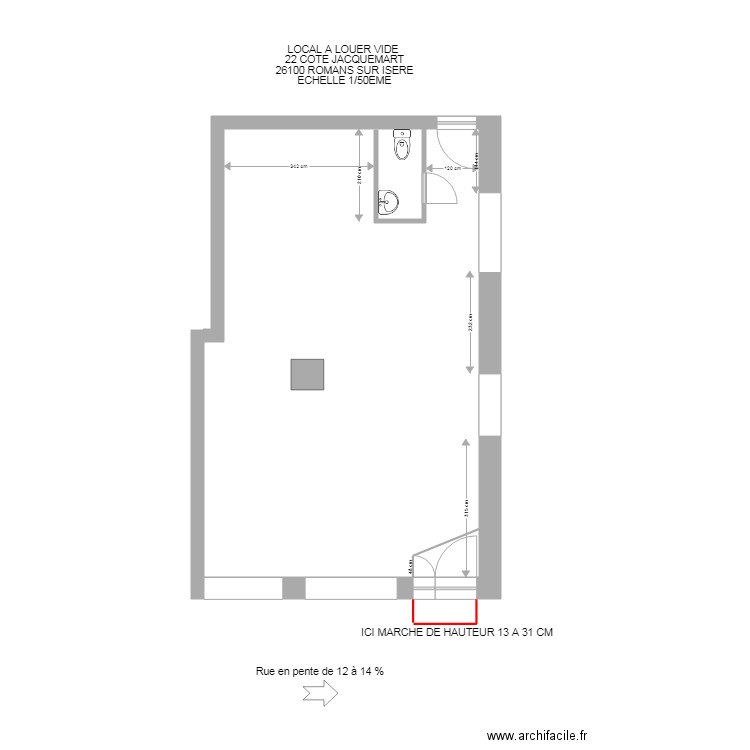 BOUTIQUE 22 COTE JACQUEMART. Plan de 0 pièce et 0 m2