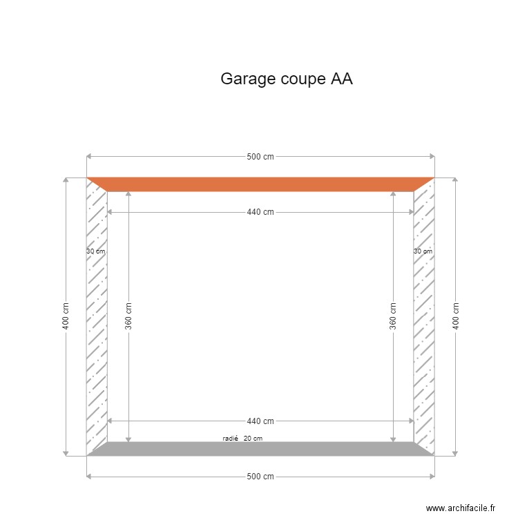 GARAGE COUPE AA. Plan de 0 pièce et 0 m2