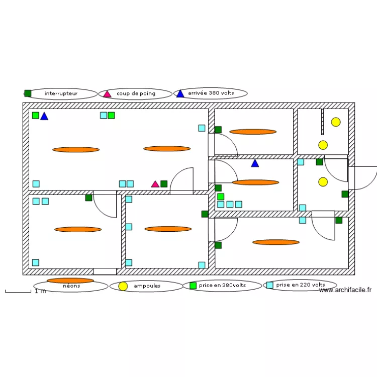 aiguillon &eacute;lectricit&eacute;. Plan de 