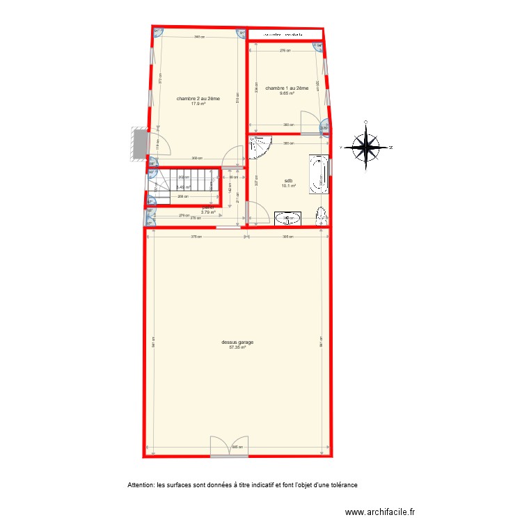 BI 2874 2ème étage. Plan de 0 pièce et 0 m2