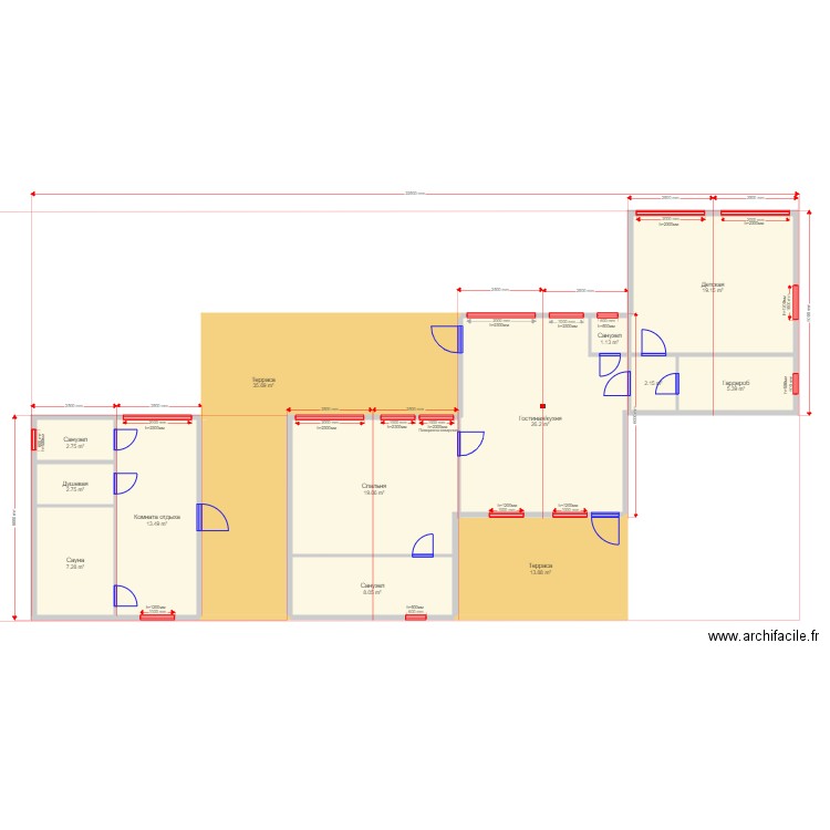 105 1 Ulyanovsk. Plan de 0 pièce et 0 m2