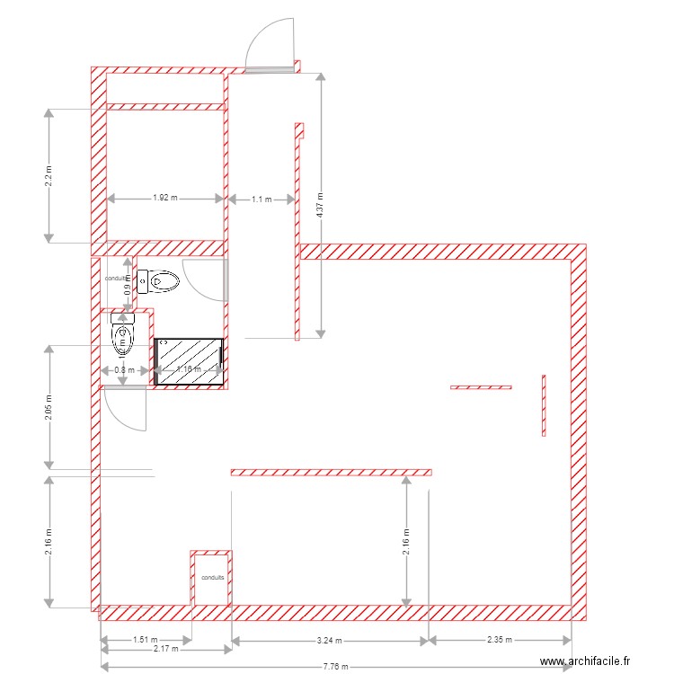 étude LMN sanitaire 1 bis. Plan de 0 pièce et 0 m2