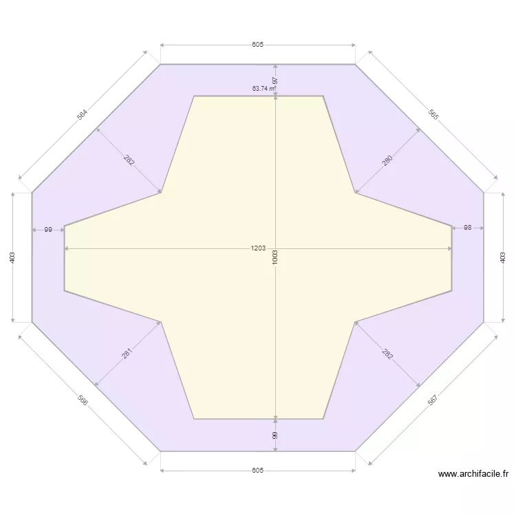 Maison Tulou &eacute;toile 01. Plan de 