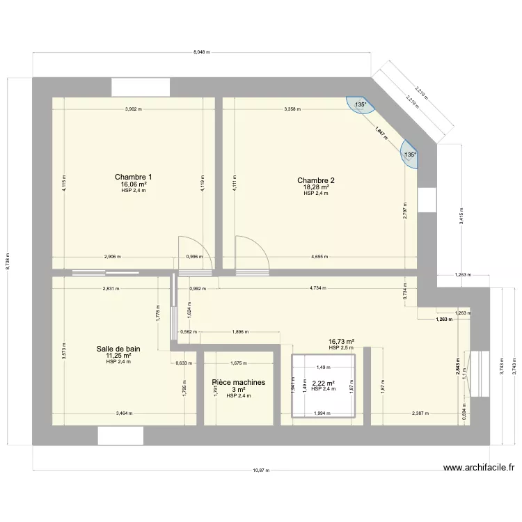 Maison Projet. Plan de 