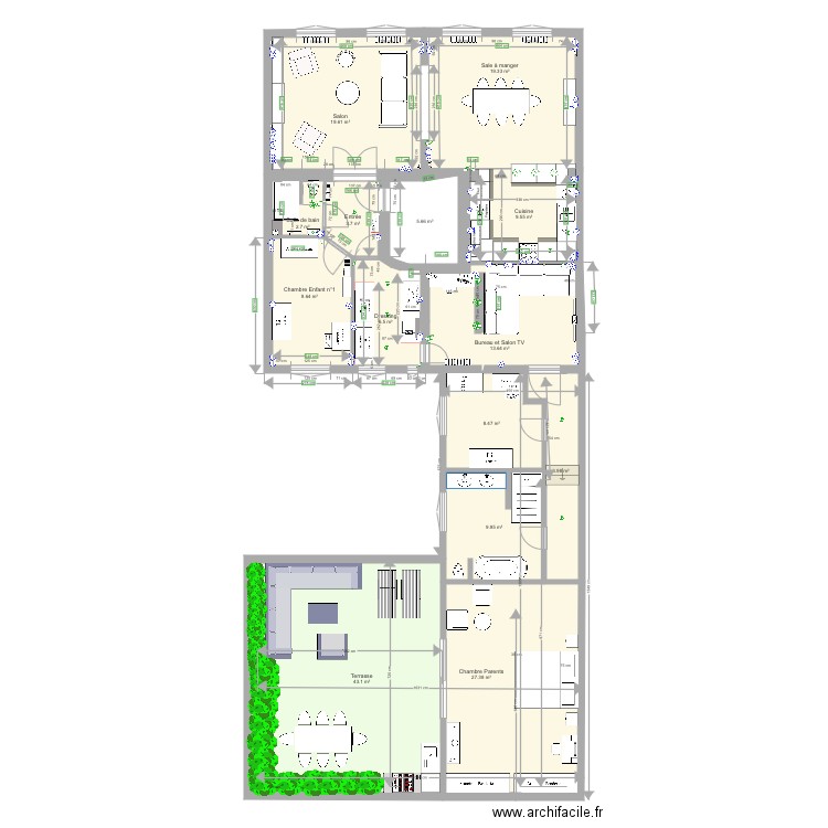 Plan Appartement Descombes du 15 juillet 2019. Plan de 0 pièce et 0 m2