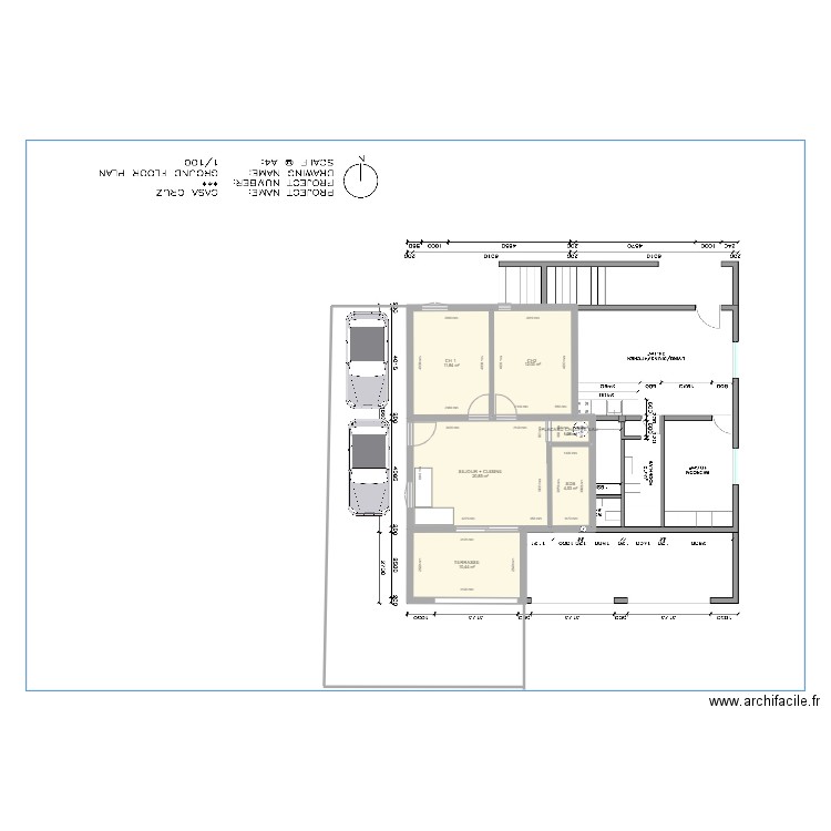 HYPO 2. Plan de 6 pièces et 61 m2