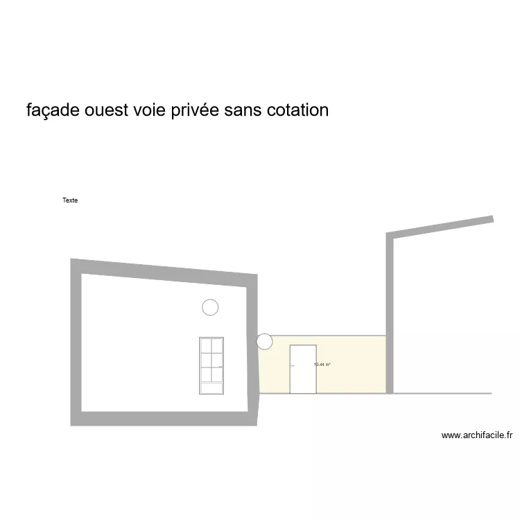 facade babord cot&eacute; voie priv&eacute;e 20120102 . Plan de 