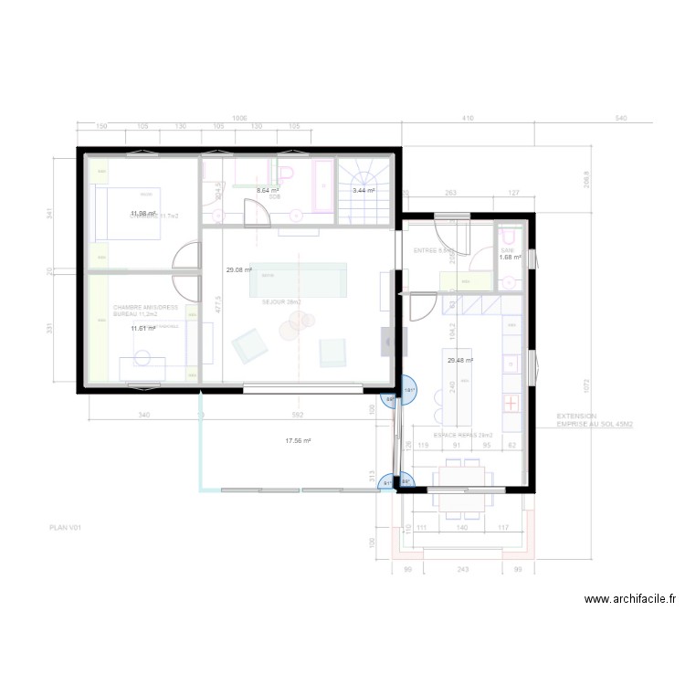 Plan Bernard V02. Plan de 0 pièce et 0 m2