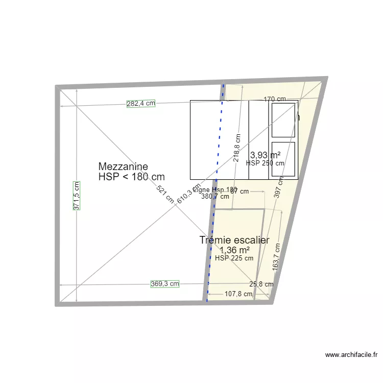 Pamiers3 - R+3 Mezzanine seule. Plan de 