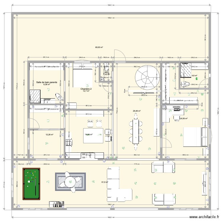 maison PK11 rénov finale dressing1A. Plan de 10 pièces et 241 m2