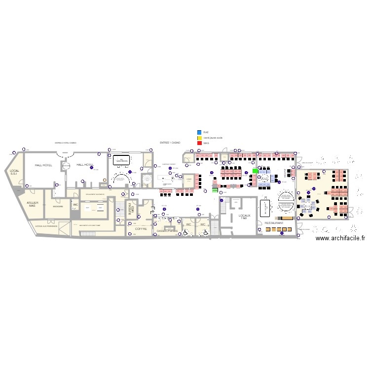 Plan de salle RDC au 19 octobre  2019 mode hivert. Plan de 0 pièce et 0 m2