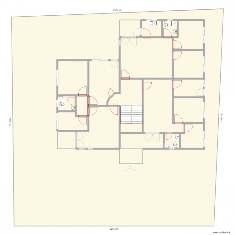 appartements INSS premier et deuxieme etage. Plan de 0 pièce et 0 m2