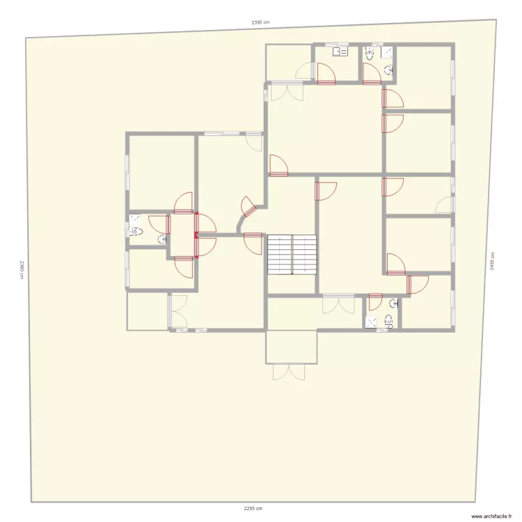 appartements INSS premier et deuxieme etage. Plan de 