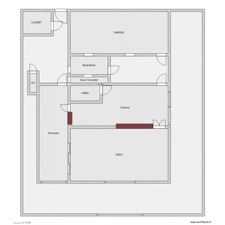 Travaux RDC. Plan de 