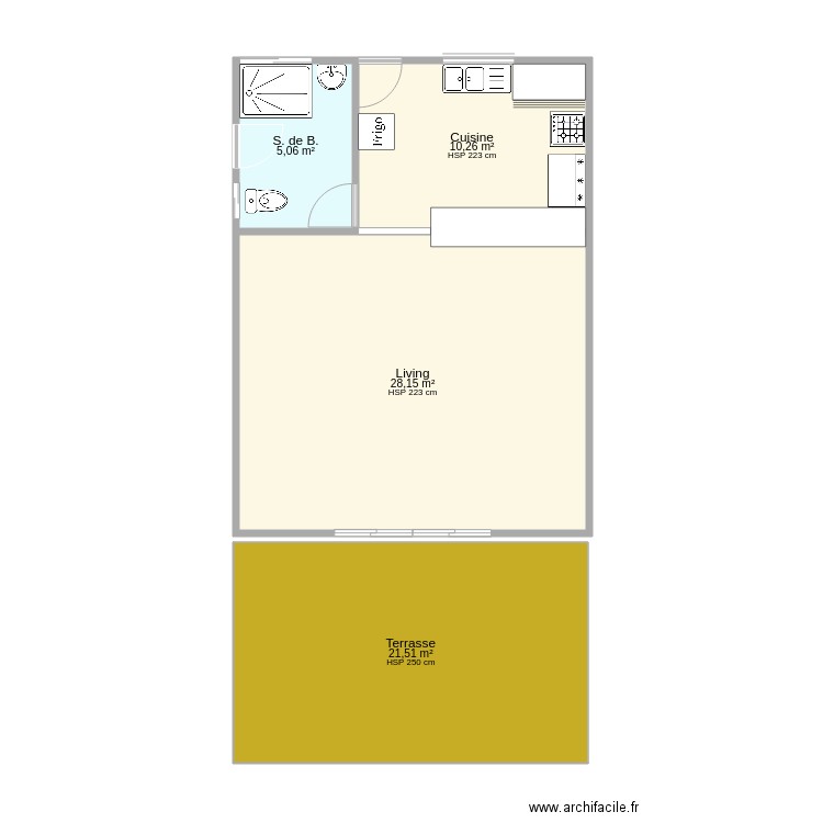 Maison Heitapu FAV. Plan de 4 pièces et 65 m2