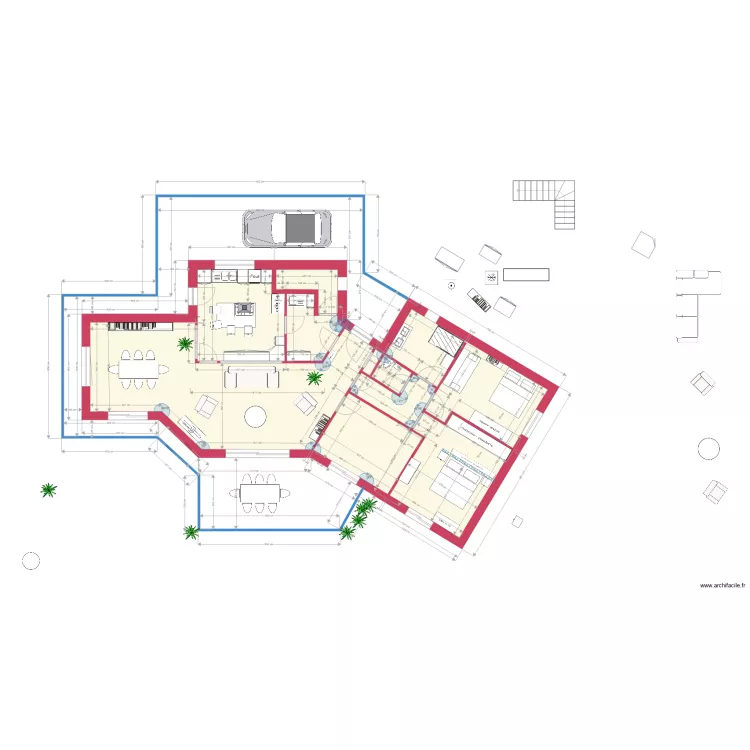 Villa r&eacute;alisation projet  cuisine 5. Plan de 