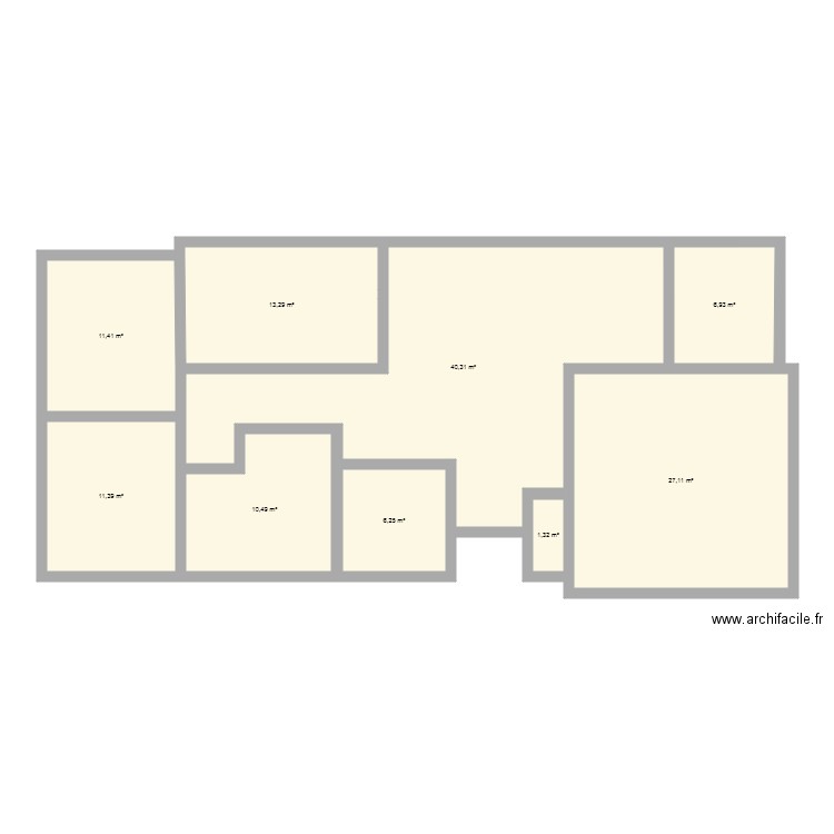 PLAN 1. Plan de 9 pièces et 129 m2