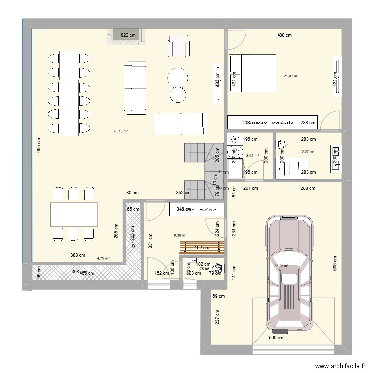 modif esq 2. Plan de 8 pièces et 152 m2