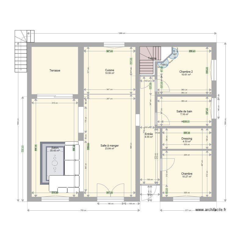 niveau 1. Plan de 0 pièce et 0 m2