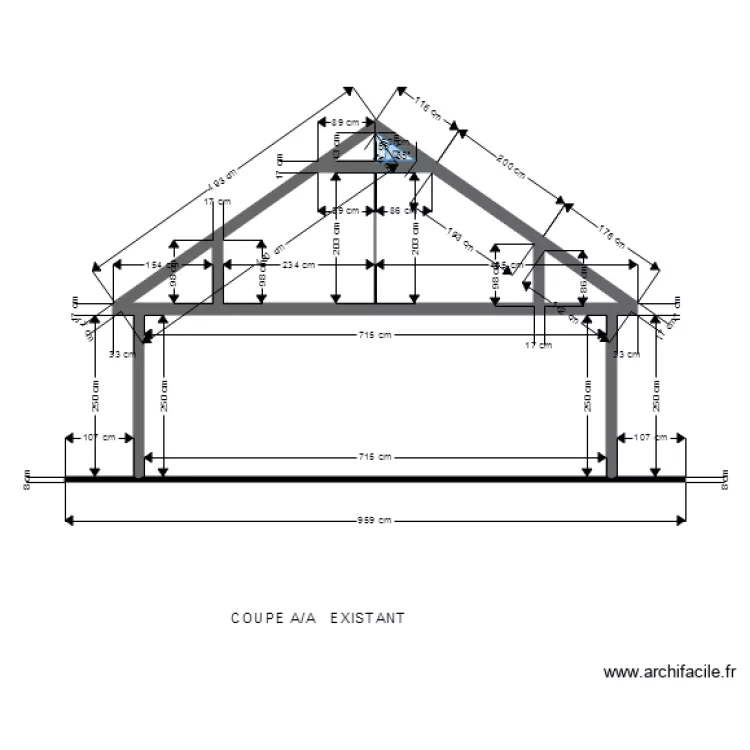 C A A  EXISTANT. Plan de 