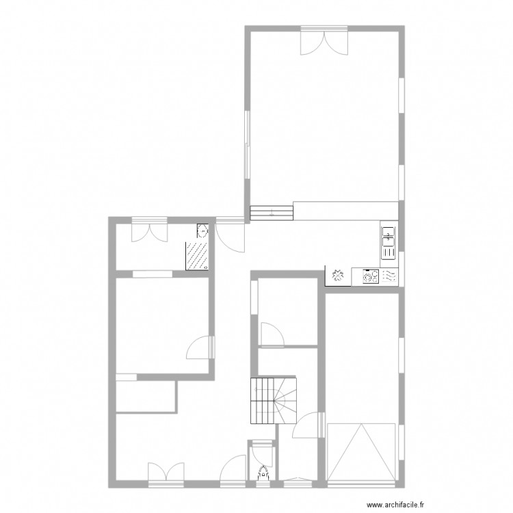 montfermeil rdc PC 1. Plan de 4 pièces et 35 m2