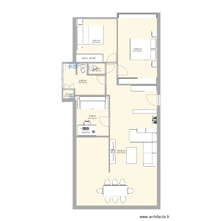 APPARTEMENT NETANYA VERSION 3 SANS COTATION. Plan de 0 pièce et 0 m2