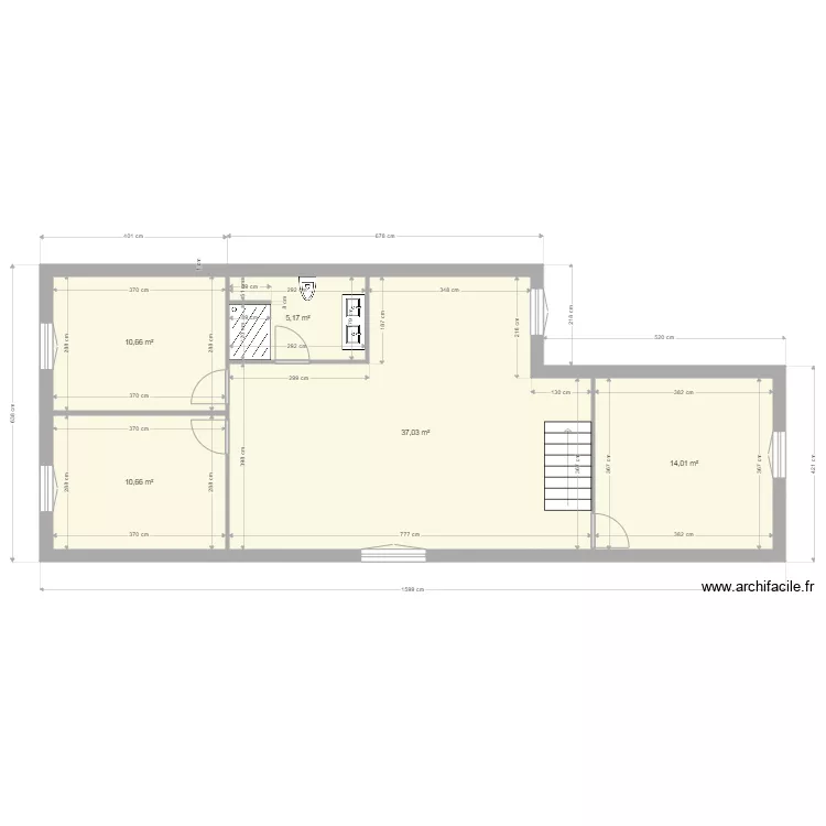 verger. Plan de 11  et 151 m²