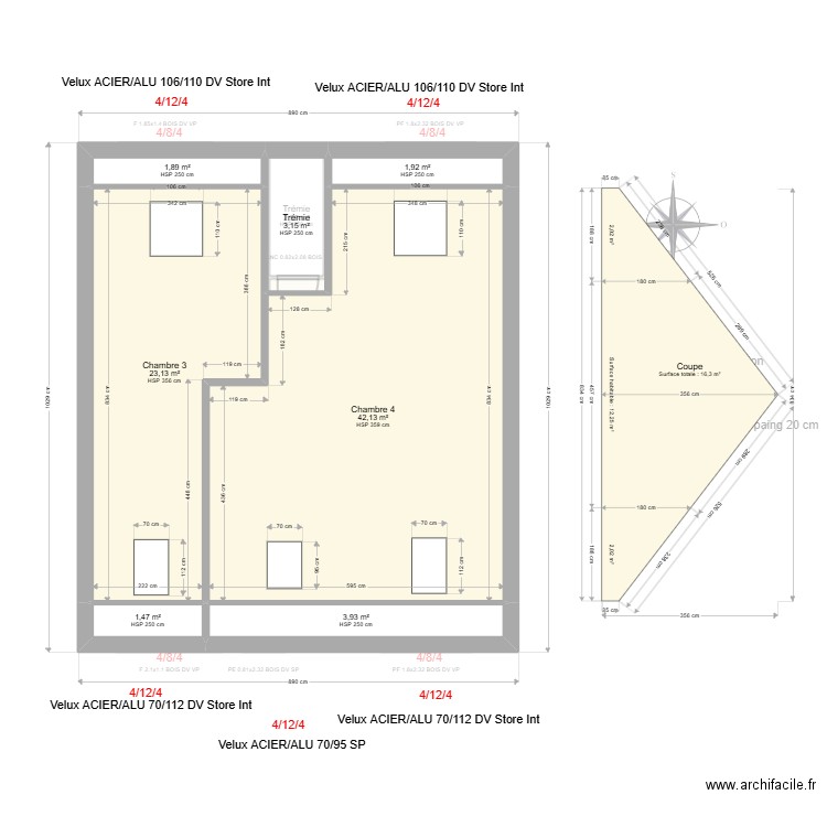 ML24017176. Plan de 22 pièces et 227 m2
