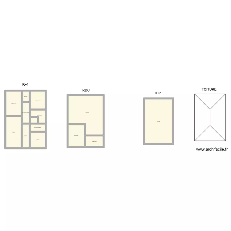 350602603. Plan de 14  et 164 m²