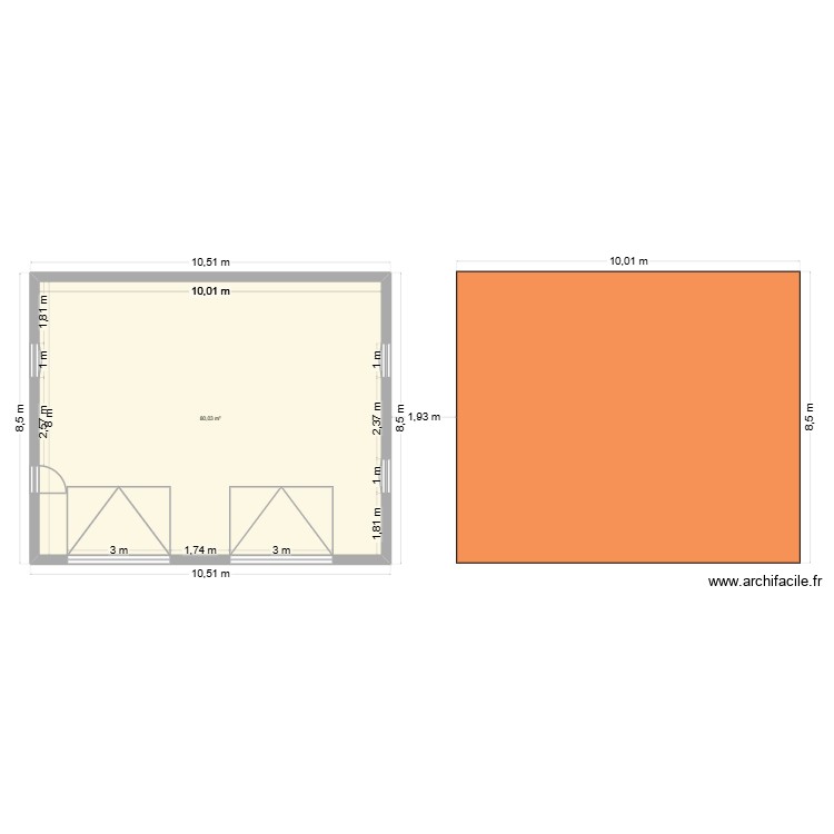 garage ma. Plan de 0 pièce et 0 m2