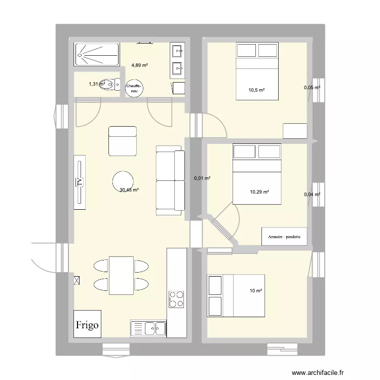 LASPIGAILLES LAYRAC. Plan de 9 et 77 m² LASPIGAILLES LAYRAC. Plan de 9 et 77 m²