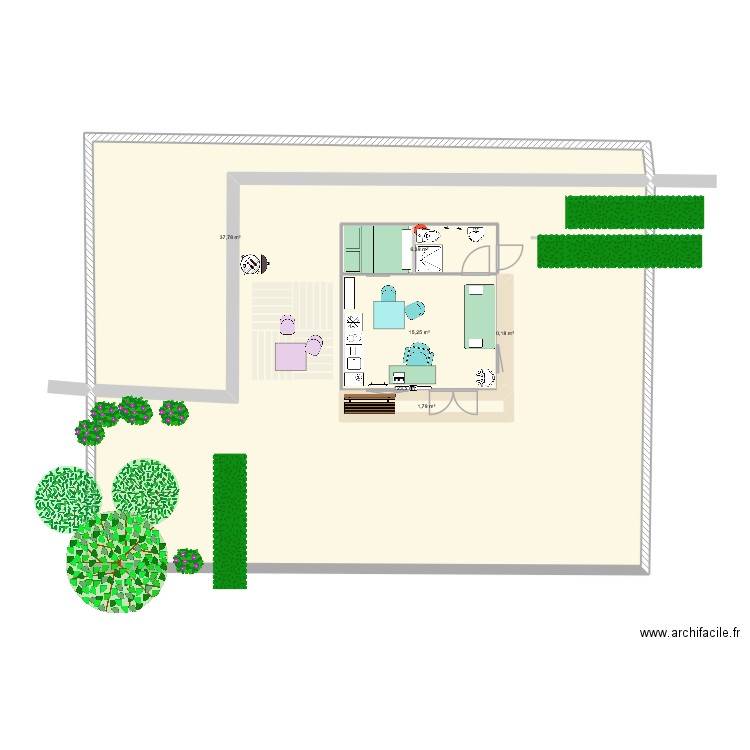 ext arrière 4 général. Plan de 6 pièces et 214 m2