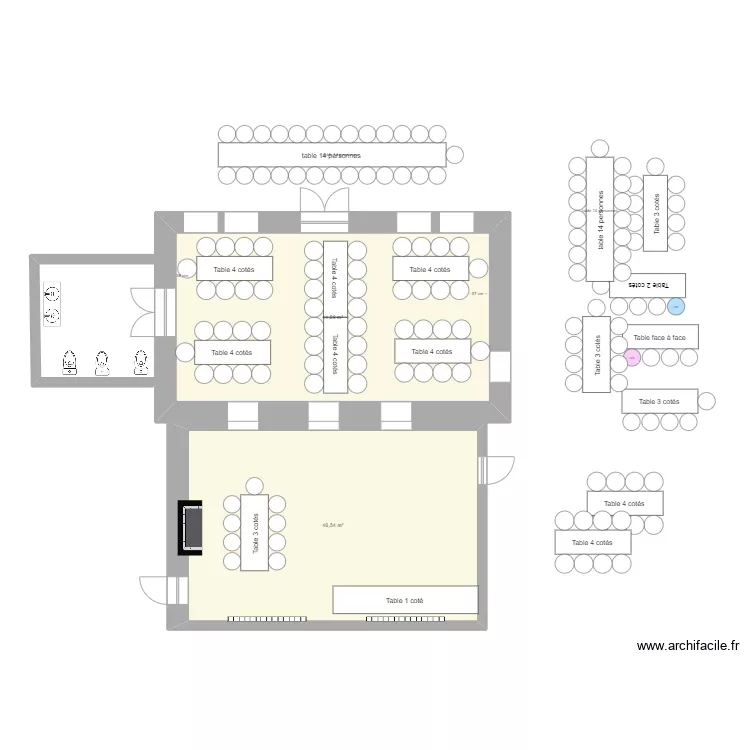 Menez bras 6 pas possible. Plan de 