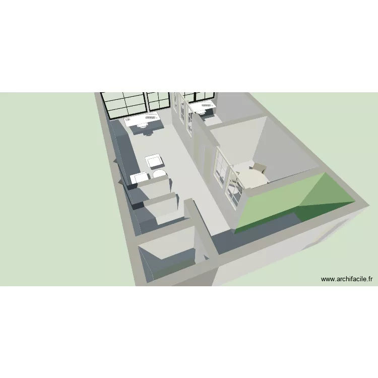 Bureau. Plan de 3 et 48 m² Bureau. Plan de 3 et 48 m²