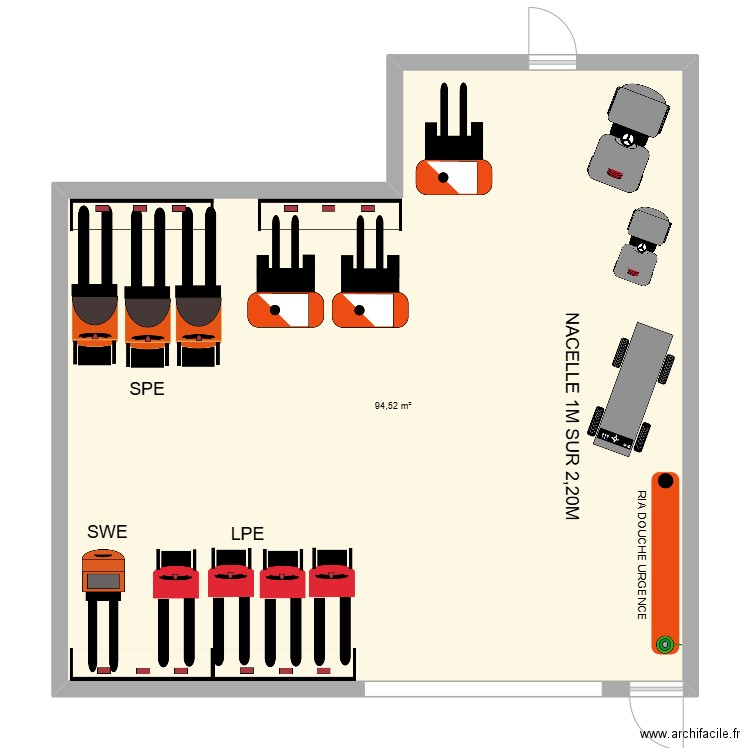ID ORMES NEW. Plan de 1 pièce et 95 m2