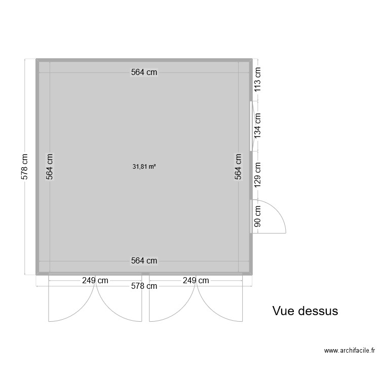 Vue dessus. Plan de 0 pièce et 0 m2