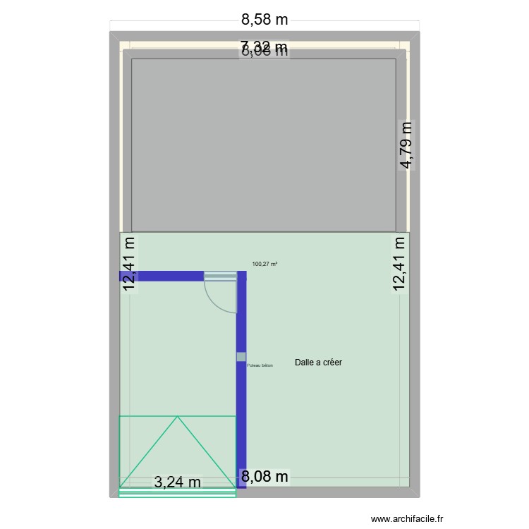 RDC. Plan de 0 pièce et 0 m2