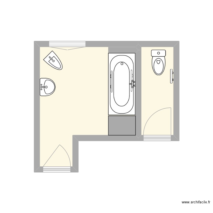 BLAISE. Plan de 2 pièces et 9 m2