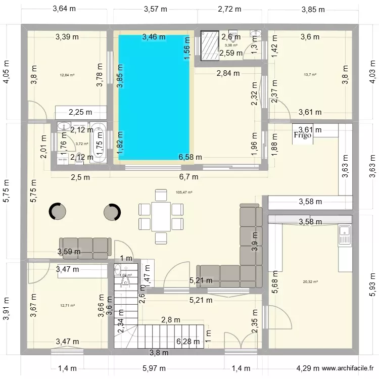 PVH1. Plan de 8 Pièces et 173 m² PVH1. Plan de 8 Pièces et 173 m²