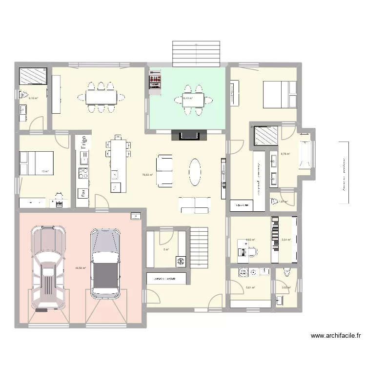 Iris 2 garage double. Plan de 13  et 217 m²