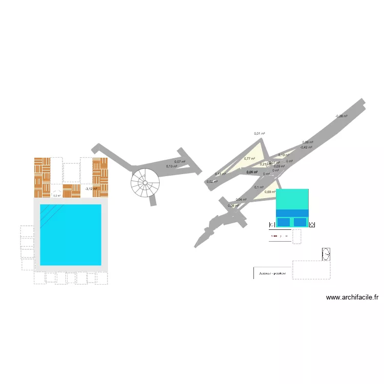 Louca 16. Plan de 23 et 4 m² Louca 16. Plan de 23 et 4 m²