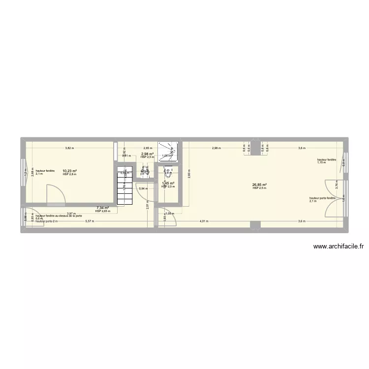 REZ VAUDREE PERMIS. Plan de 5 Pièces et 49 m² REZ VAUDREE PERMIS. Plan de 5 Pièces et 49 m²